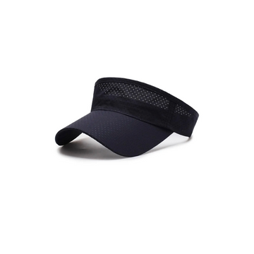 Visor Cap Head Band Navy Blue Mesh Baseball Cap - Sun Protection Adjustable Head Band for Men & Women - Tendi