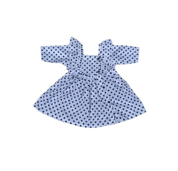 Polkadot Ruffle Frock with Black Button Style - Tendi