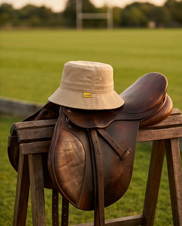 TENDI khaki cotton bucket hat for streetwear
