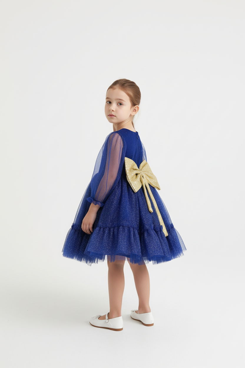 Royal Sapphire Bow Frock