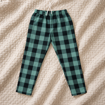 TENDI Comfort Lounge Wear Pajama Pants – Green Plaid