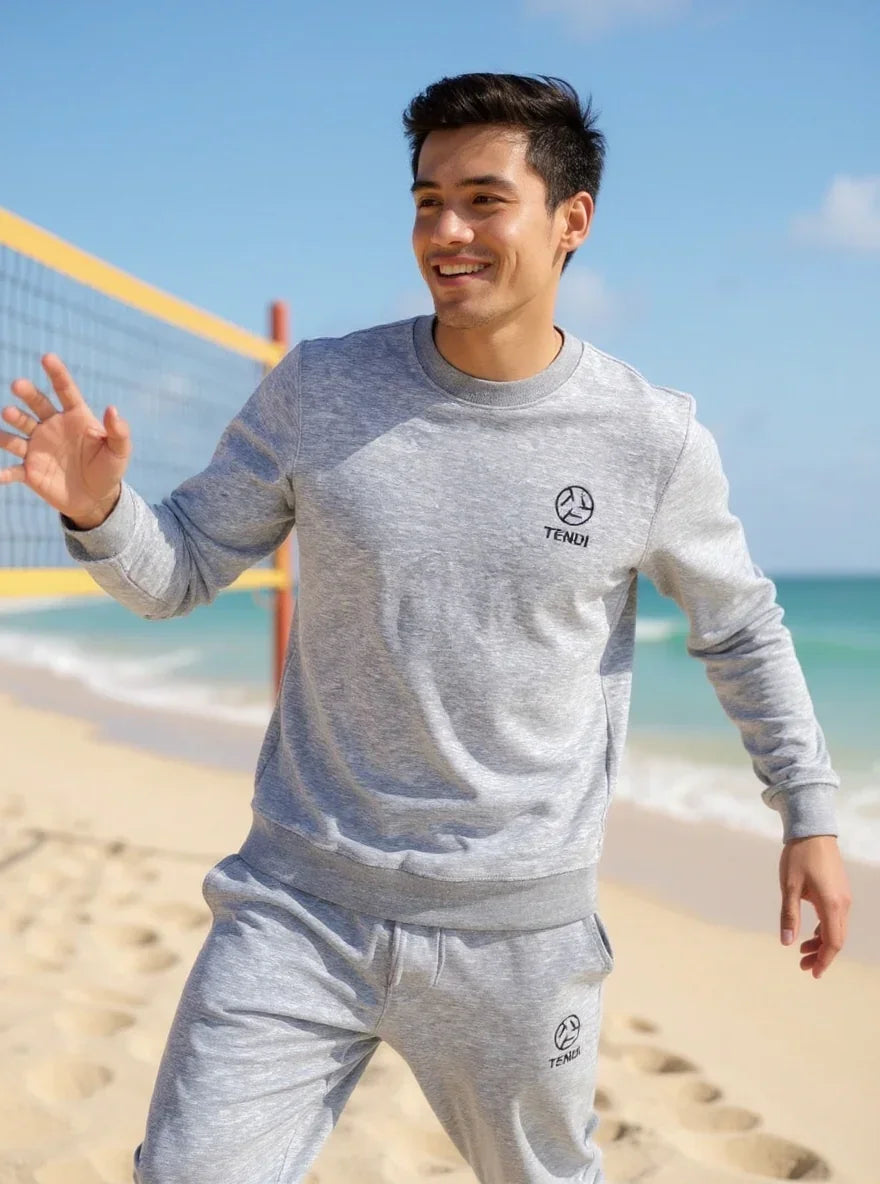 Grey Fleece Sweat Shirt | Winter - Tendi