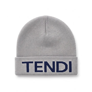 Grey Knitted Winter Beanie