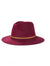 Wool Felt Fedora Hat Maroon | Gentlemen Hat for Men & Women - Tendi