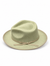 TENDI Sage Green Short-Brim Wool Felt Fedora Hat with Ribbon Bow