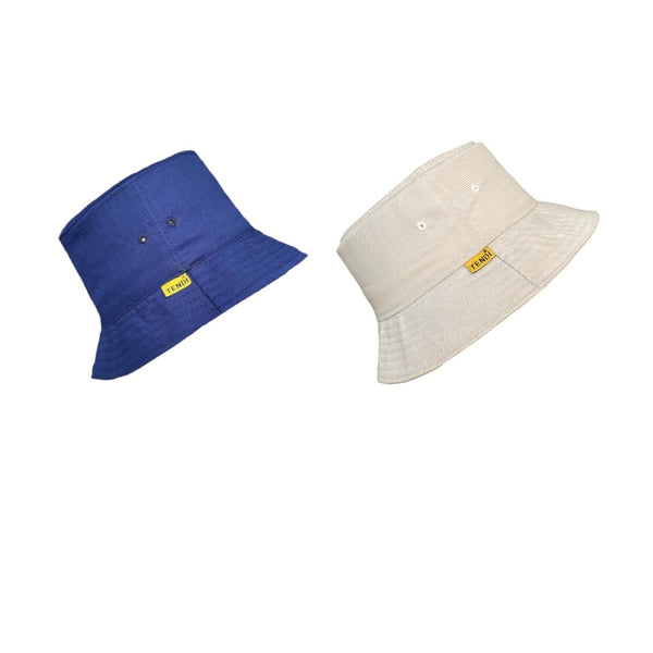 Navy Blue & Beige Bucket Hats | Pack of 2