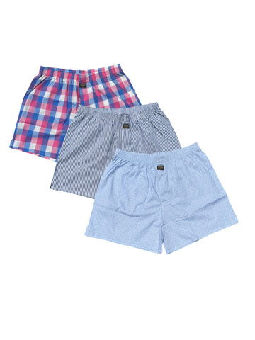 Men's underwear - Multipack of 3 - Cotton Boxer shorts - Random Colors