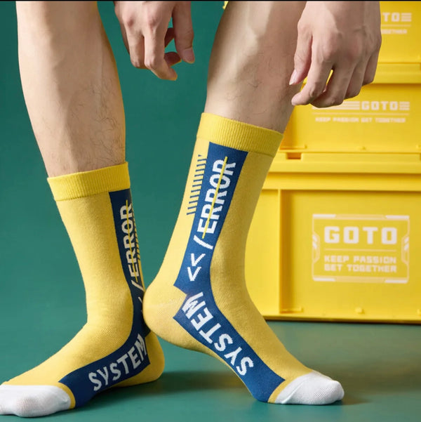 Printed Sport Socks | Yellow - Tendi