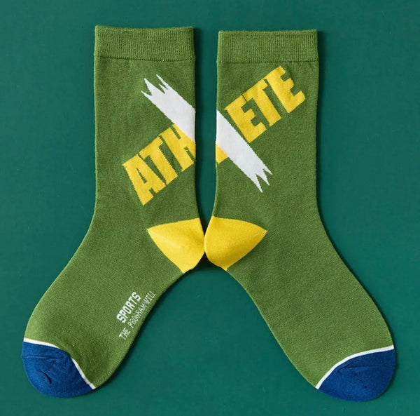 Printed Sport Socks | Green - Tendi