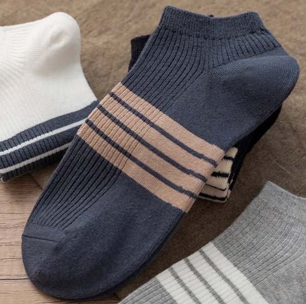 Stripe Ankle Socks | Pack of 5 - Tendi