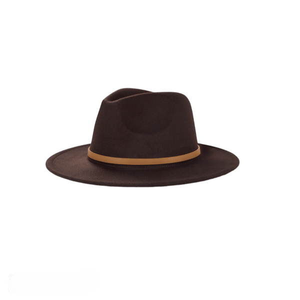 Wool Felt Fedora Hat Dark Brown | Gentlemen Hat for Men & Women - Tendi