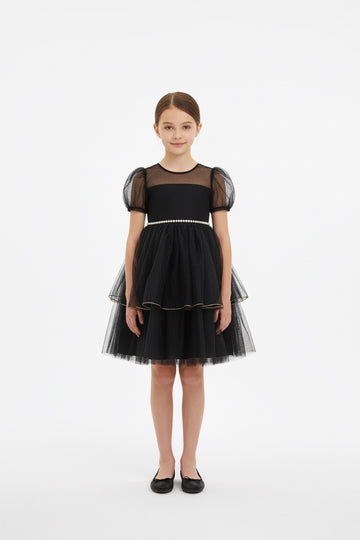 Black Velvet Net Frowk