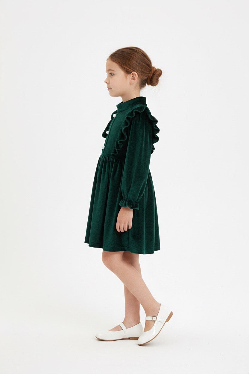 Green Velvet Frock