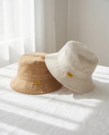 Khaki White Bucket Hats | Pack of 2 | Adventure Style Hat | UV Protection