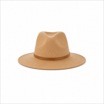 Beige Wool Felt Fedora Hat | Unisex