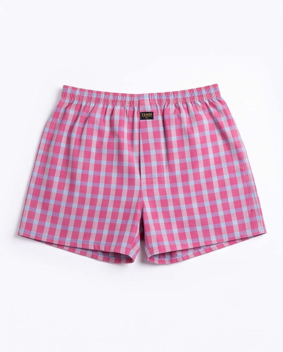 Pink Plaid Unisex Boxer Underwear - Pack of 3