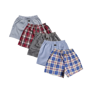 Cotton Boxer Underwear 5-Pack | Random Colors