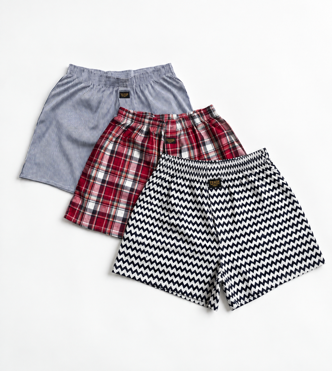 TENDI The Heritage Trio – Men’s 100% Cotton Boxer Shorts (3 Pack)