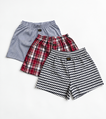 Heritage Trio Cotton Boxer Underwear 3-Pack | All Day Wear