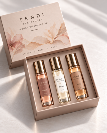 TENDI Women’s Fragrance Discovery Collection — Velour, Muse, and Aura