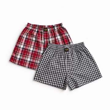 TENDI The Heritage Duo – Men’s 100% Cotton Boxer Shorts (2 Pack)