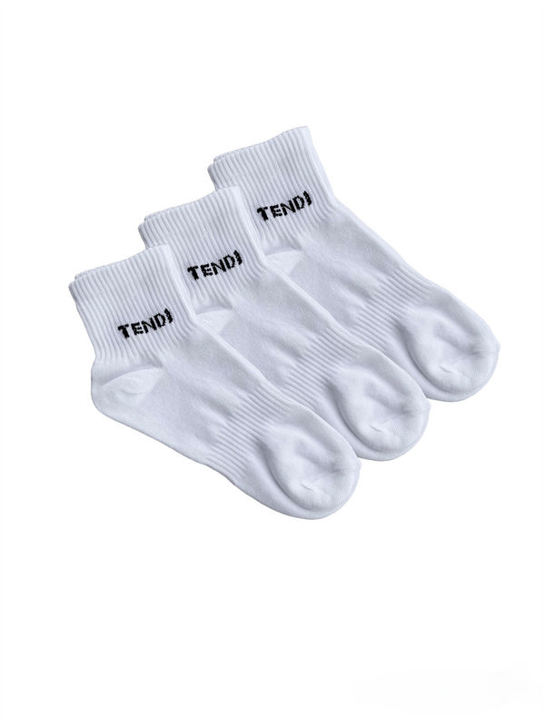 White Cotton Socks | Pack of 3 Cotton Socks - Tendi