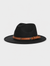 Black Wool Felt Fedora Hat - Gentlemen Hat
