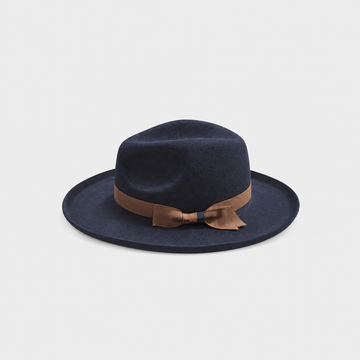 Wool Felt Fedora Navy Blue  |  Gentlemen Hat for Men & Women
