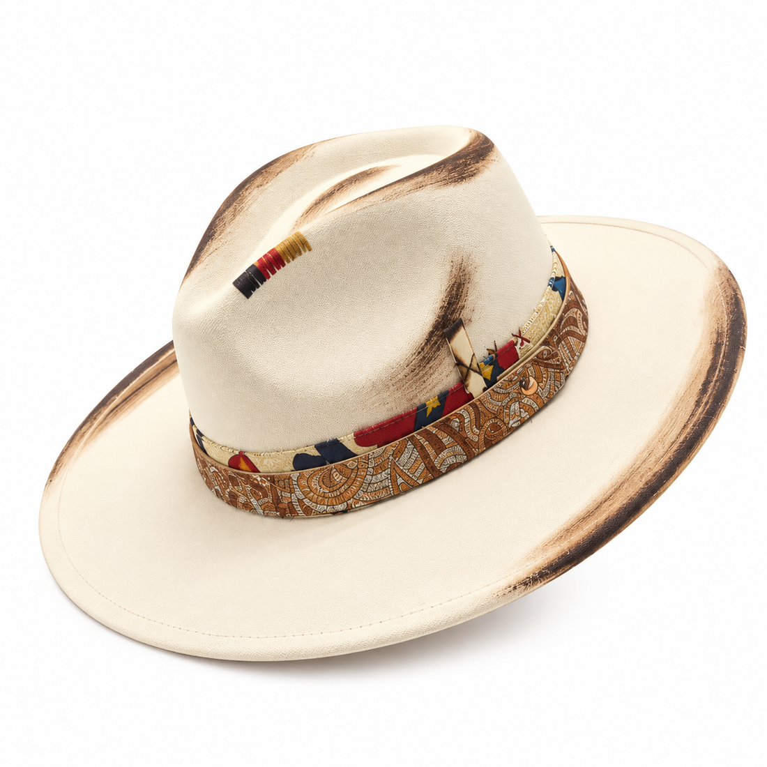 TENDI Ivory Heritage Wide-Brim Fedora Hat