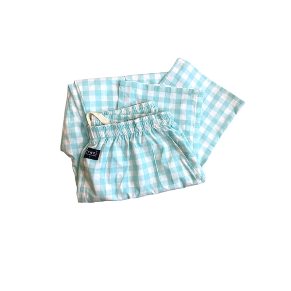 Tendi Ultra Comfort Cotton Pajama - Oceanic Green Check - Tendi