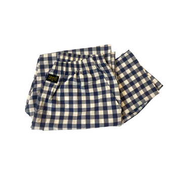 Tendi Unisex Ultra Comfort Cotton Pajama - Navy Blue Check - Tendi
