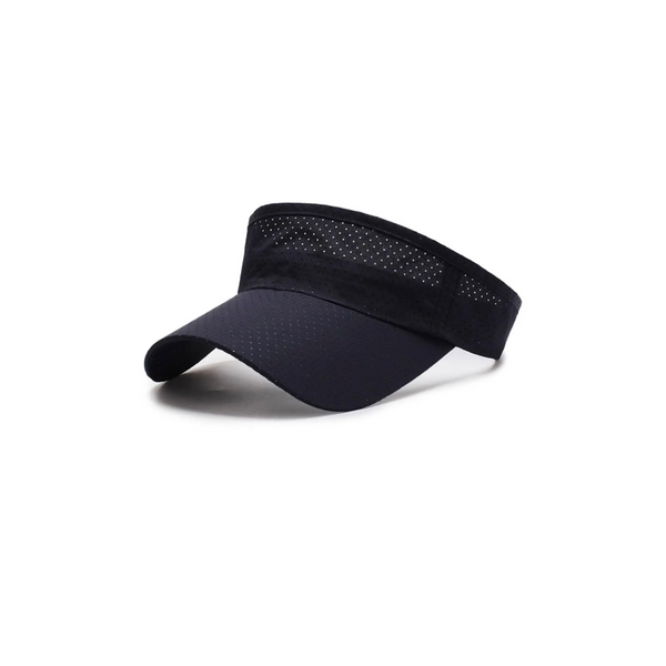 Visor Cap Head Band Navy Blue Mesh Baseball Cap - Sun Protection Adjustable Head Band for Men & Women - Tendi