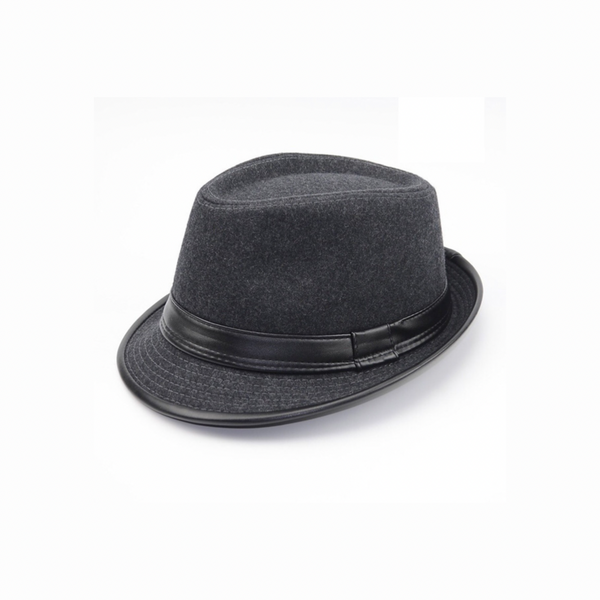 Classic Short Brim Trilby Hat Gray | British Style Fedora Hat - | Gentlemen Cap for Men & Women - Tendi