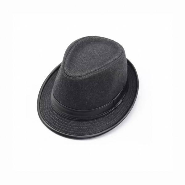 Classic Short Brim Trilby Hat Gray | British Style Fedora Hat - | Gentlemen Cap for Men & Women - Tendi