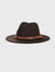 Tendi Wool Felt Fedora Hat Dark Brown - Gentlemen Hat for Men & Women - For Indoor Outdoor Parties - Tendi