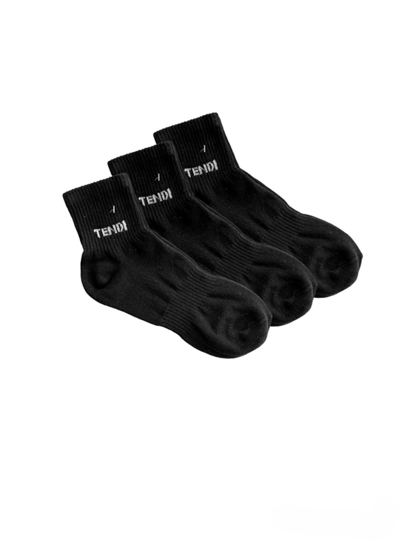 Black Cotton Socks | Pack of 3 Cotton Socks - Tendi