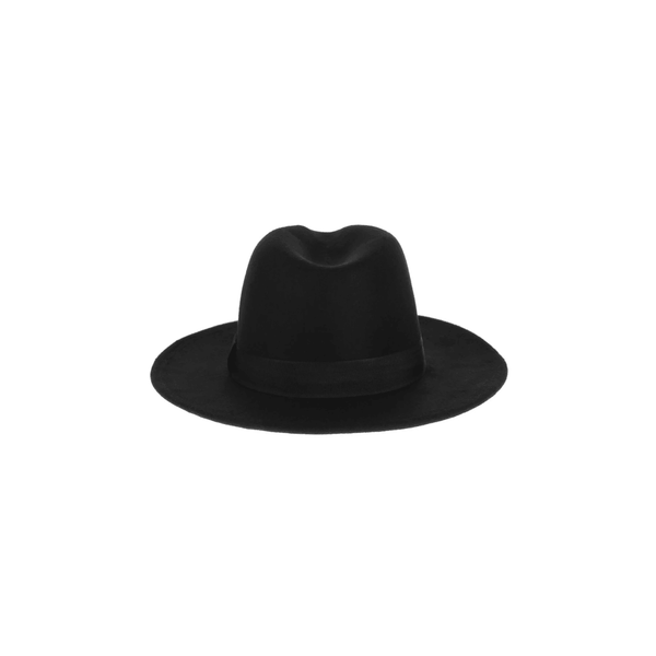 Tendi Classic Wool Felt Fedora Hat Black - Ribon | Gentlemen Hat Jazz Hat for Men & Women - For Indoor Outdoor Parties - Tendi