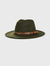 Tendi Unisex Felt Fedora Hat Green - Gentlemen Hat for Men & Women - For Indoor Outdoor Parties - Tendi