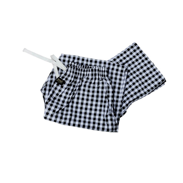 Tendi Unisex Ultra Comfort Cotton Pajama - Black & White Check - Tendi