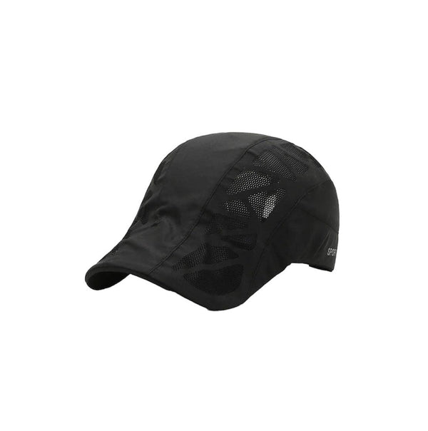 Sports Breathable Mesh Black Cap - Unisex Golf & Cycling Cap - Tendi